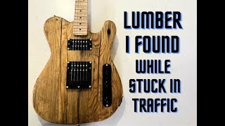 Barncaster guitar build  Free Reclaimed Lumber From the side of the highway [upl. by Gall721]