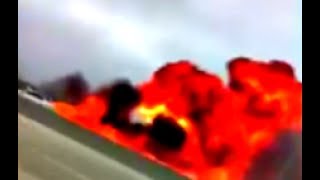 The Moment a Small plane Crashes On The 405 Freeway santa ana At John Wayne Airport 6302017 [upl. by Attekahs499]