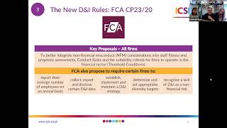 Non Financial Misconduct The FCA amp PRA Action On Diversity amp Inclusion In The Insurance Industry [upl. by Guadalupe]