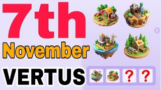 7th November Today Vertus Code  Vertus Cipher Combo Code [upl. by Temhem]