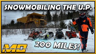 Snowmobiling the UP  Marquette to Big Bay to LAnse [upl. by Imoin]