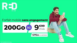 RED by SFR  Forfait Mobile sans engagement 200Go à 999euros par mois [upl. by Giavani]