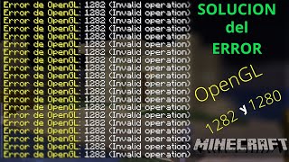 Como Solucionar ERROR OpenGL 1282 o 1280 para MINECRAFT 118 Y 119 [upl. by Suzzy]