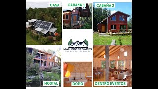 VENTA Casa 2 Cabañas Hostal Domo CEventos  FOR SALE Resort close to Patagonia Puerto Montt [upl. by Kcirdehs]