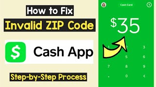 Invalid Zip Code Cash App not working  Fixing Cash App Invalid ZIP Error  Cash App Debit Card Zip [upl. by Lavern412]