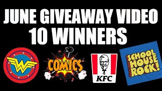 JUNE GIVEAWAY TIME SEE IF YOU WERE ONE OF THE LUCKY 10 WINNERS [upl. by Ahsote]