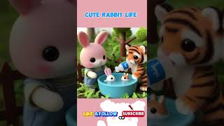 A Mini Rabbits fall in love Mani Tiger rabbit airabbit [upl. by Searby]