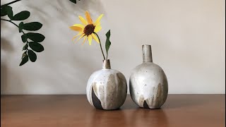 How to make pinch pot vases  easy fun and versatile handbuilding project [upl. by Artaed]