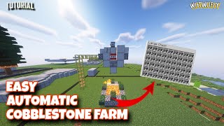 Best And Easy Fully Automatic Cobblestone Farm  Minecraft [upl. by Jenkel391]