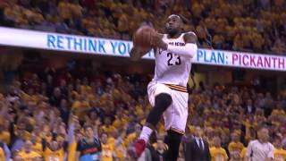 LeBron James Steals and Dunk Game 2 ECF NBA Playoffs Cleveland Cavaliers vs Toronto Raptors [upl. by Ilana]