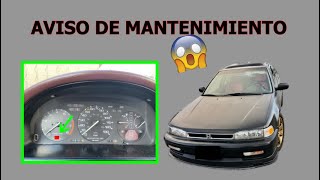 AVISO DE MANTENIMIENTO HONDA ACCORD 1991 [upl. by Nosreffej410]