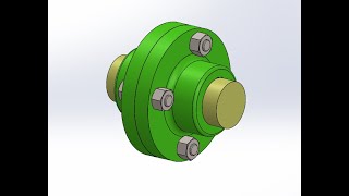 Flange Coupling Assembly Solid works by SAAD SHAHIN [upl. by Fayola]