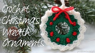 Crocheted Wreath Ornaments [upl. by Galvin]