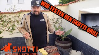 Wir testen den skottigrill mit einem 16Kg TBone Steak für euch  Schafft das der portable Grill [upl. by Poppas]