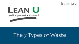 The 7 Types of Waste [upl. by Zel876]