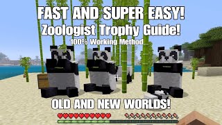 How to get Panda Zoologist Trophy  Minecraft Trophy Guide [upl. by Renie583]