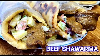 HOW I MAKE BEEF SHAWARMA AT HOME  My Own version of Beef Shawarma  Bolends [upl. by Ial735]