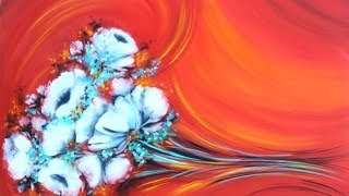 Como pintar un cuadro de flores  PIntura con acrilicos  Claudia Kunze [upl. by Harihs315]