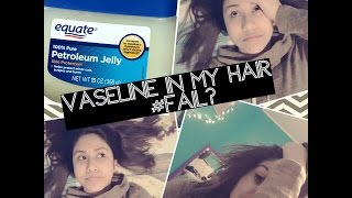 story time putting vasalinepetroleum jelly in my hair  healthy hair tip [upl. by Ainesy]