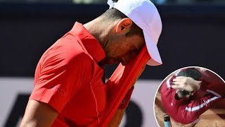 Novak Djokovic to have medical tests after bottle strike and shock loss in Italian Open  Tennis [upl. by Ancalin]