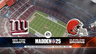 Madden NFL 25 Gameplay New York Giants vs Cleveland Browns madden25 ps5share [upl. by Nela736]