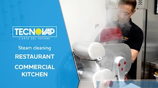 How to clean a restaurant with a Tecnovap steamer [upl. by Aloise]