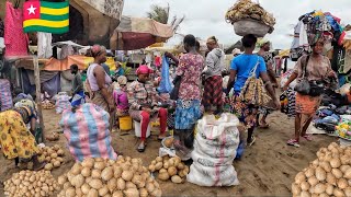 Seaside market day in Aflao Togo Ghana border Cost of living in west Africa 2024 [upl. by Perrins]