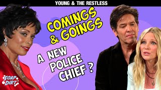 Young and the Restless Comings amp Goings Valarie Pettiford Recast Amy Lewis – New Police Chief yr [upl. by Adnilem]