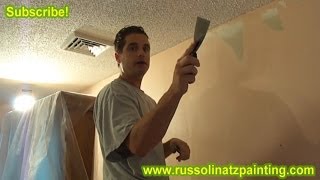 DIY How to Remove Wallpaper part4  Drywall Repair amp Wall Preparation [upl. by Mcdade996]