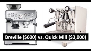 4K coffee setup vs Breville Barista Express  Niche Zero Grinder  Quick Mill Vetrano 2B Evo [upl. by Prent]