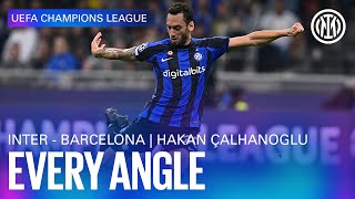 HAKAN CALHANOGLU vs BARCELONA  EVERY ANGLE ⚫🔵 [upl. by Breban830]