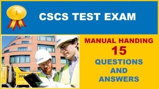 15 Manual Handing Questions in CSCS exam [upl. by Ubald159]