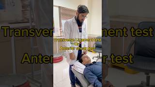 Transverse Ligament Test  Anterior shear test  For cervical spine instability reels viral yt [upl. by Borlase]