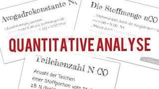 2 Chemie GRUNDWISSEN  Klasse 9  Quantitative Analyse Molare Masse Avogadrokonstante [upl. by Charmain]