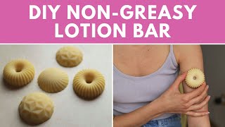 NonGreasy Lotion Bar Recipe Vegan amp Without Beeswax [upl. by Anneehs]