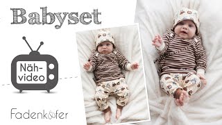 Babyset inklusive Mütze Hose und Oberteil nähen [upl. by Dougherty]