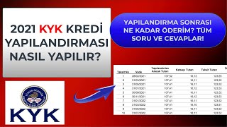 KYK BORCU NASIL YAPILANDIRILIR KYK Yapılandırması Ödeme Planı [upl. by Llennehc632]