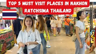 Living in Thailand Top 5 Places to see in Khorat Nakhon Ratchasima Thailand [upl. by Enyawal]