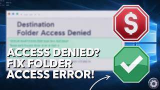 👉FIXED👈😍  How To Fix Destination Folder Access Denied Error Windows 1110  2024 [upl. by Sonnnie]