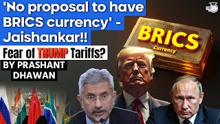 Jaishankar says India does not want to hurt the US Dollar  IMPACT of Trumps Warning [upl. by Barra158]