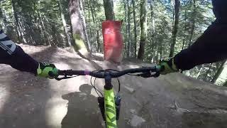 Morzine Bike Park pt2 Properly Steep RED [upl. by Einnil]