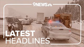 Latest headlines  Road closures in Colorado due to winter weather [upl. by Gladdy381]