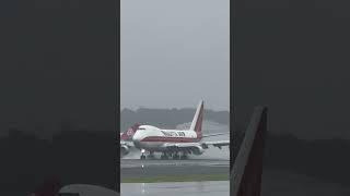 Kalitta Air 747400F Taking off Runway 33 ANCEHU [upl. by Dott]