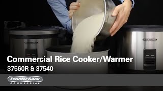 Commercial Rice CookerWarmer  Proctor Silex® Commercial  40 or 60 Cup  37560R amp 37540 Series [upl. by Eibloc]