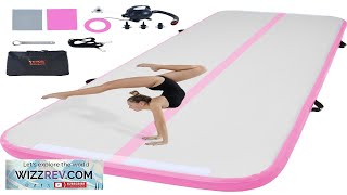 VEVOR Gymnastics Air Mat 4 inch Thickness Inflatable Gymnastics Tumbling Mat Tumble Review [upl. by Nwahsel]