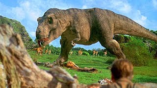 TRex Ambush Scene  Jurassic Park 1993 Movie Clip HD [upl. by Mumford]