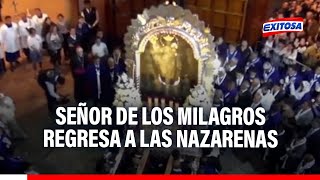 🔴🔵Señor de los Milagros regresa a iglesia Las Nazarenas [upl. by Ymmor]