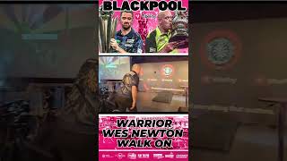 Warrior Wes Newton Darts Walk On in Blackpool Shorts [upl. by Nnyleuqcaj]