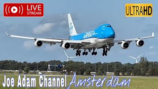 🔴 LIVE CROSSWINDY JULY 29 LANDING on ADAM 🇳🇱 Amsterdam Airport Planespotting ✈️ live UHD [upl. by Nylsirhc]