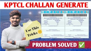 KPTCL Challan Download issue Solved  Post office Challan Download Tricks  Kptcl post online Fee [upl. by Yrad]